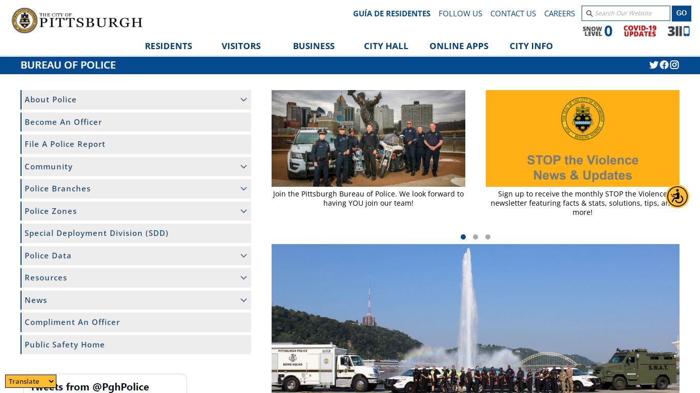 Pittsburgh Bureau of Police - Police Zones, Branches, Memorial ...